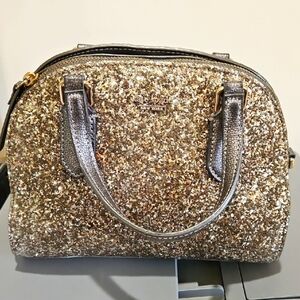 Kate Spade Gold Glitter Handbag